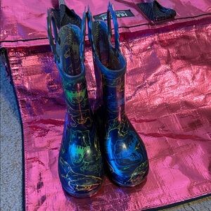 Kids Dinosaur Print Rain Boots